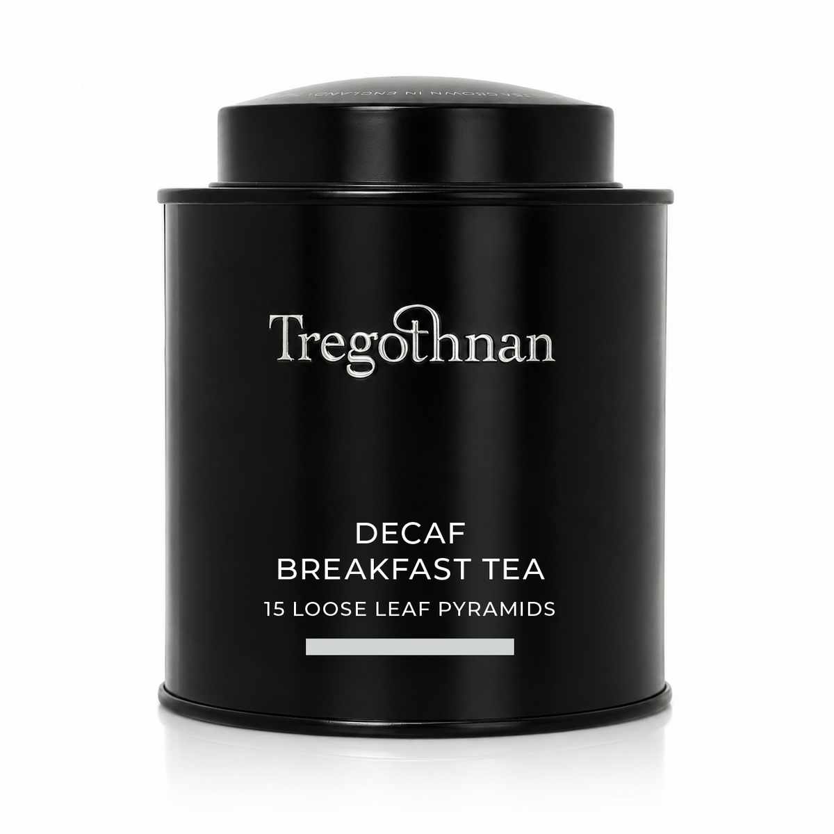 Tregothnan Decaf Breakfast Tea Tin - 15 Loose Leaf Pyramid Bags